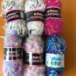 Patons brand yarn set of 6